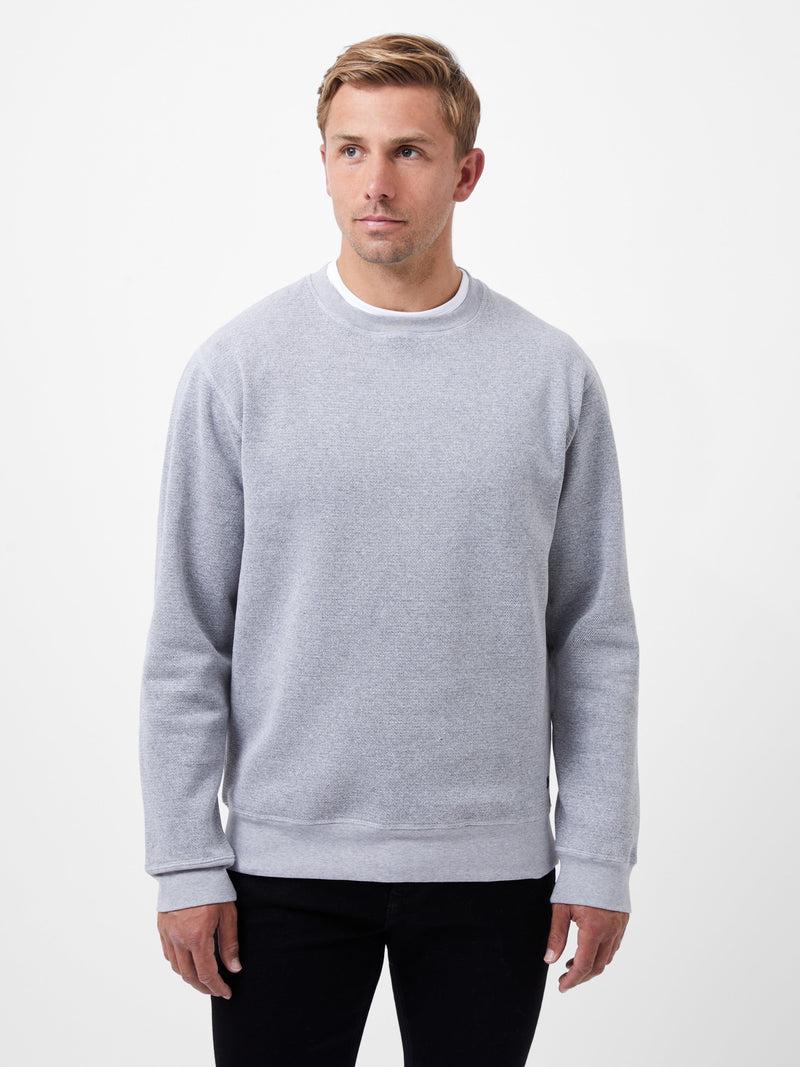 french connection Textured Crew Sweatshirt Grey