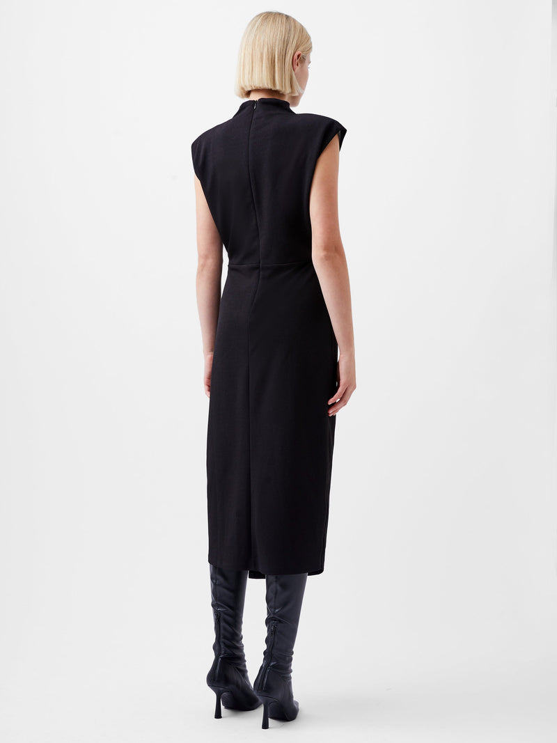 French Connection Textured Jersey Dress Blackout