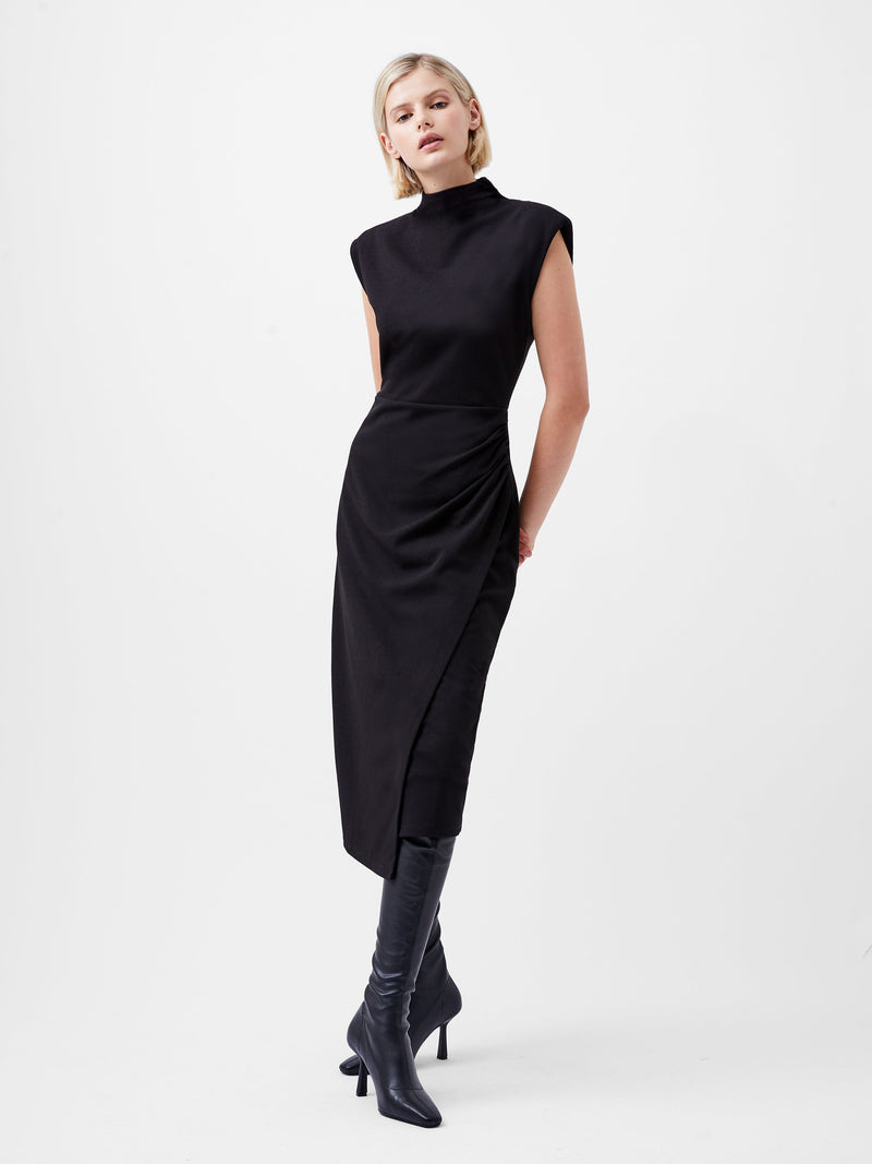 french connection Textured Jersey Dress Blackout