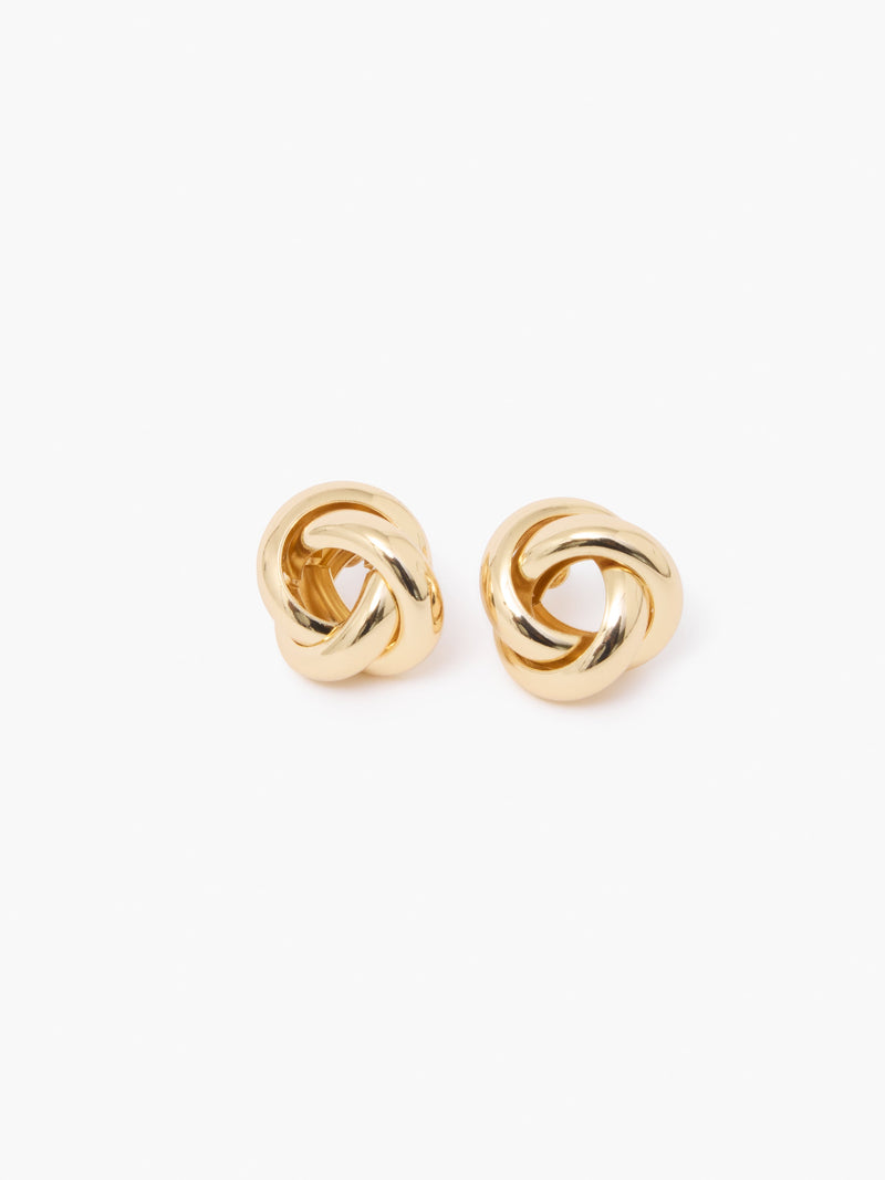 french connection Twisted Knot Stud Earrings Gold