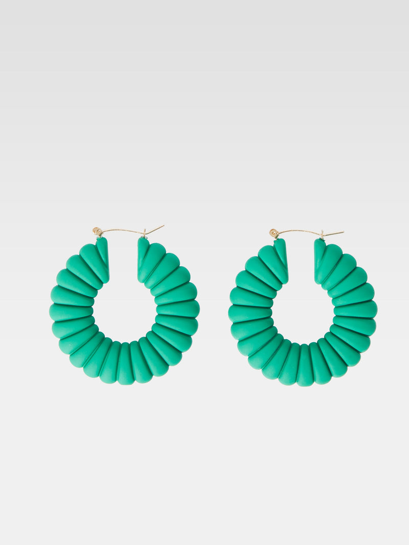 french connection Volume Hoop Earrings Green