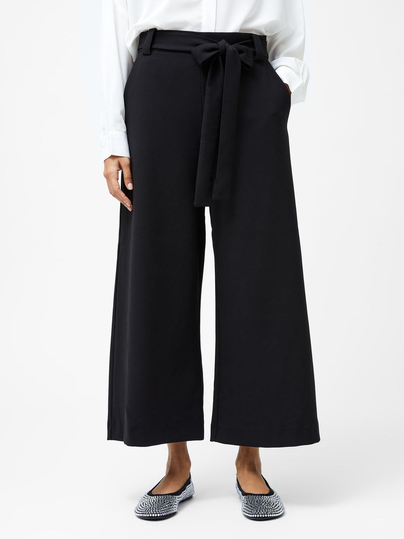 French Connection Whisper Belted Culottes Black