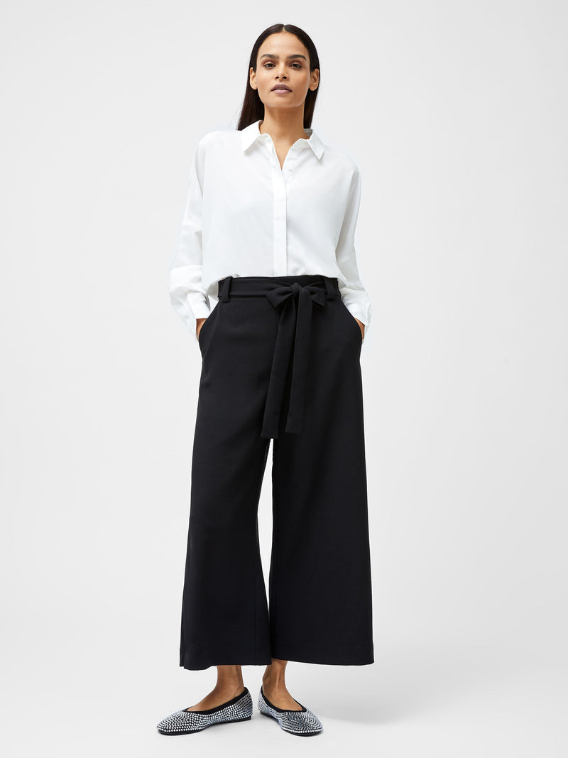 french connection Whisper Belted Culottes Black