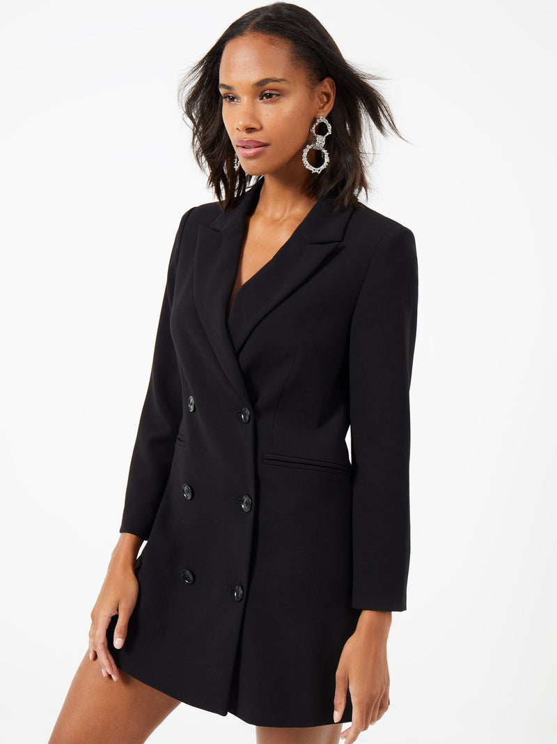 French Connection Whisper Blazer Mini Dress Black