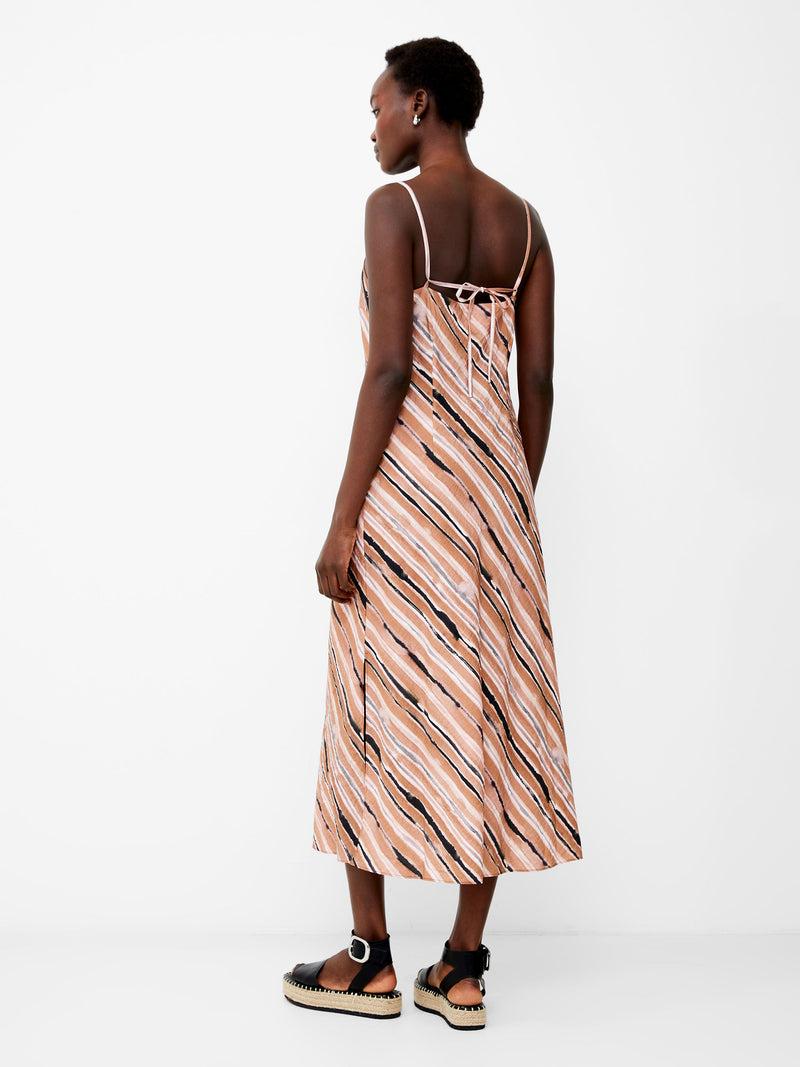 French Connection Gaia Flavia Textured Dress Mocha Mousse