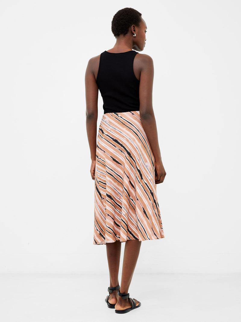 French Connection Gaia Flavia Textured Skirt Mocha Mousse