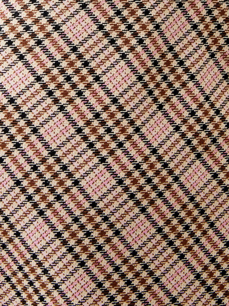 French Connection Gina Check Pleated Mini Skirt Pink Check