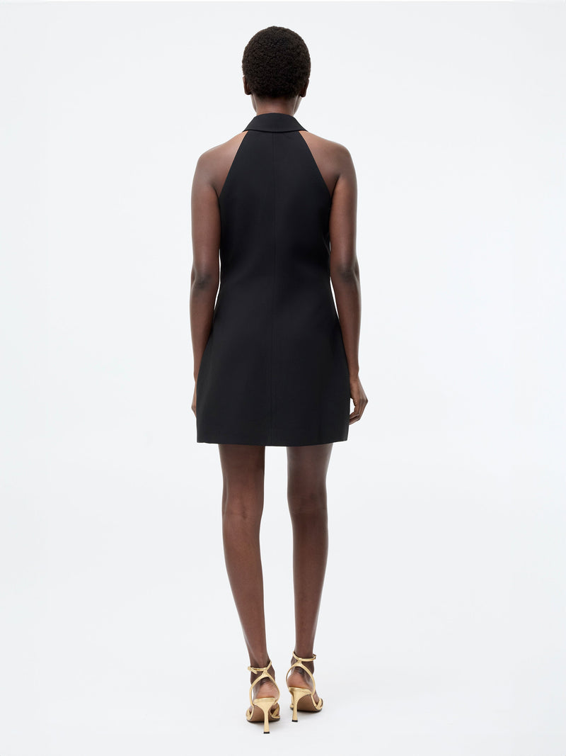 French Connection Halterneck Blazer Mini Dress Black
