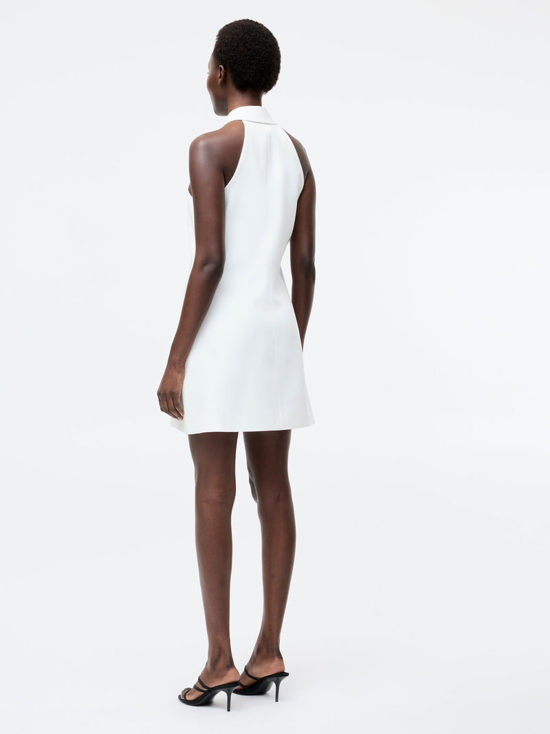 French Connection Halterneck Blazer Mini Dress Summer White