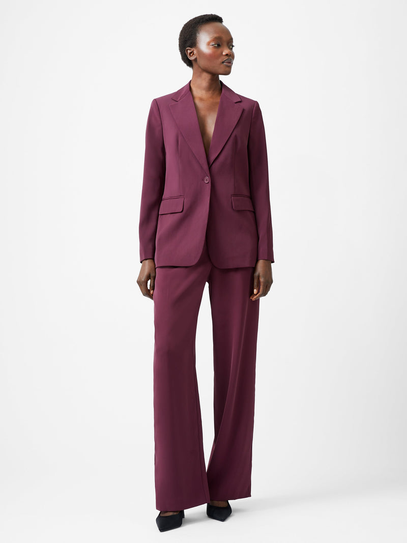 French Connection Harrie Suiting Jacket Burgundy Red