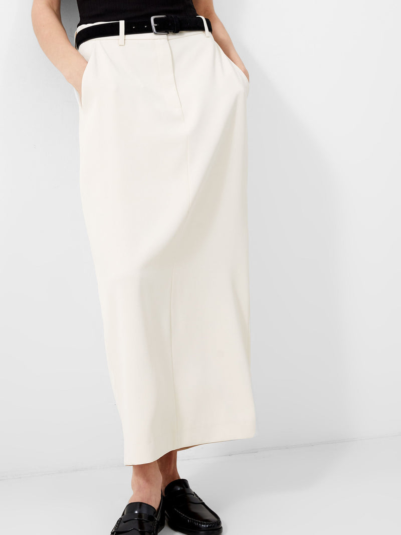 French Connection Harrie Suiting Midaxi Skirt Classic Cream