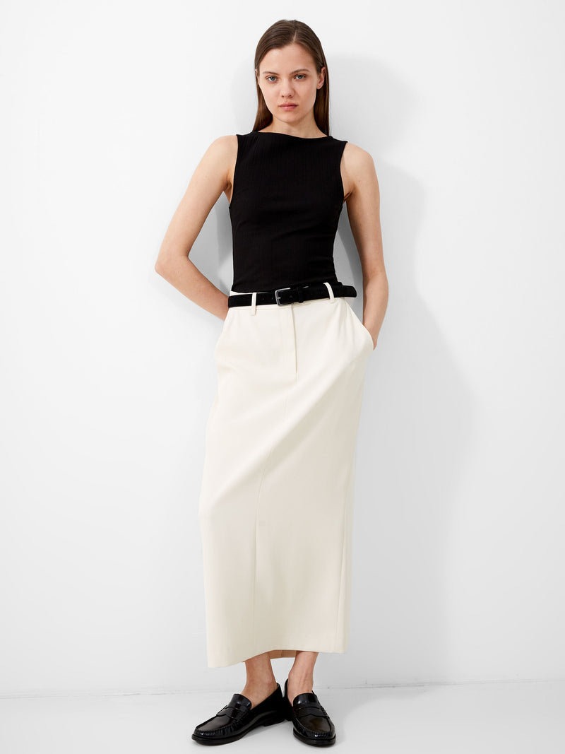 french connection Harrie Suiting Midaxi Skirt Classic Cream