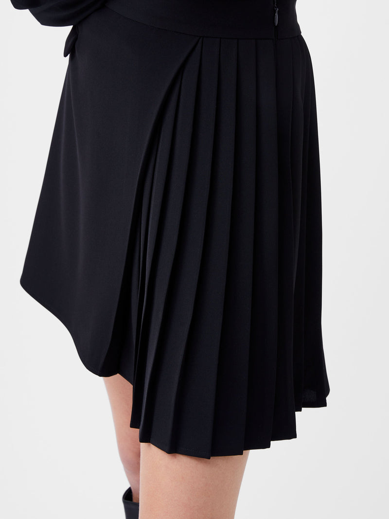 French Connection Harrie Suiting Pleated Mini Skirt Blackout