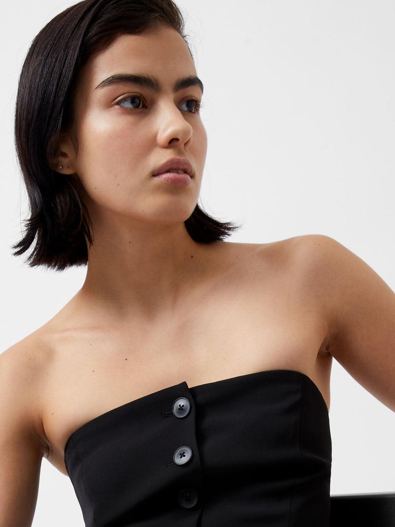 French Connection Harrie Tailored Bandeau Top Blackout