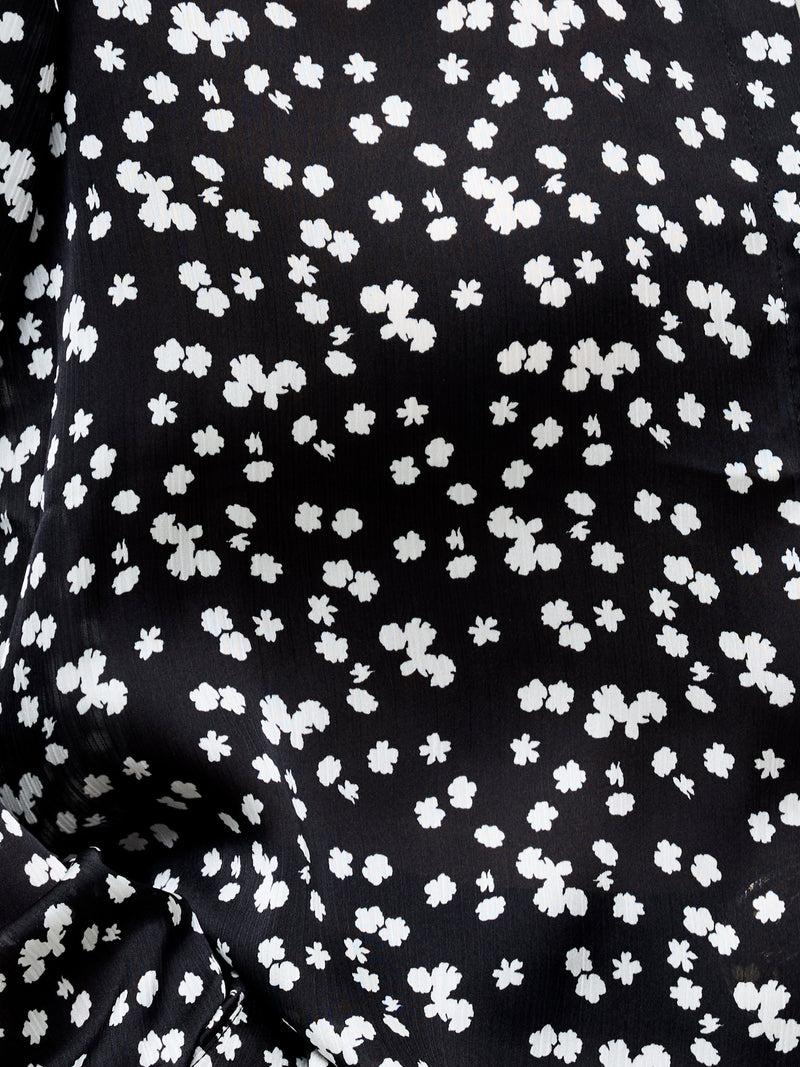 French Connection Harriet Mix Delancey Shirt Blackout Porcelain C