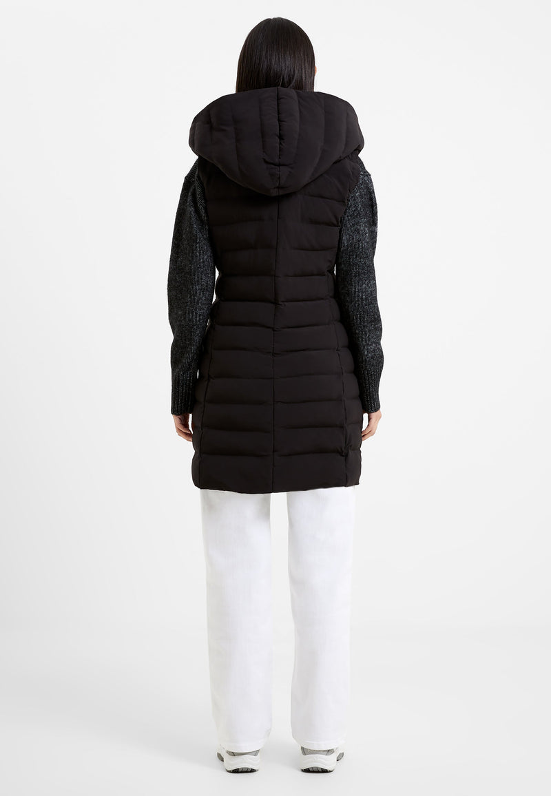 French Connection Iolini Puffer Midi Gilet Black/Black