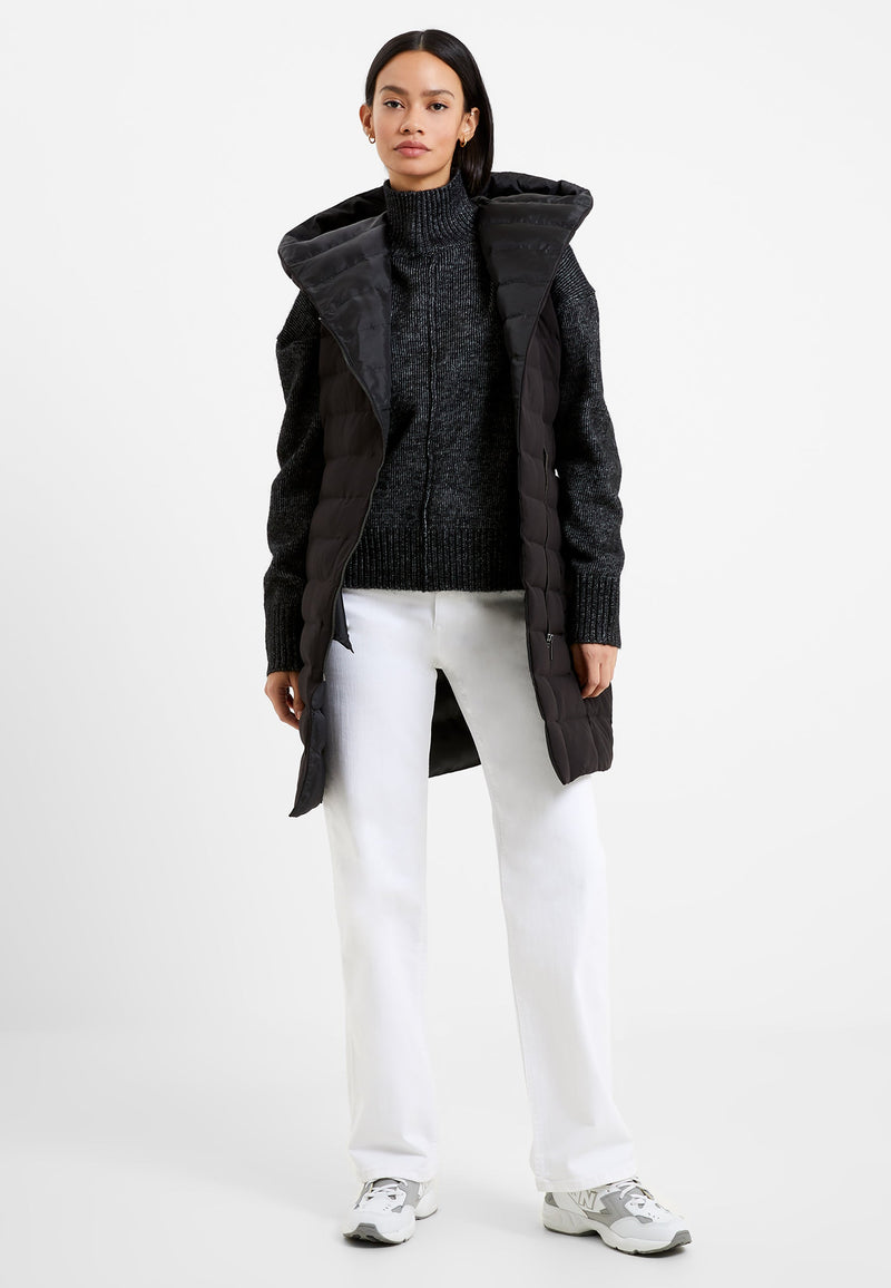 French Connection Iolini Puffer Midi Gilet Black/Black