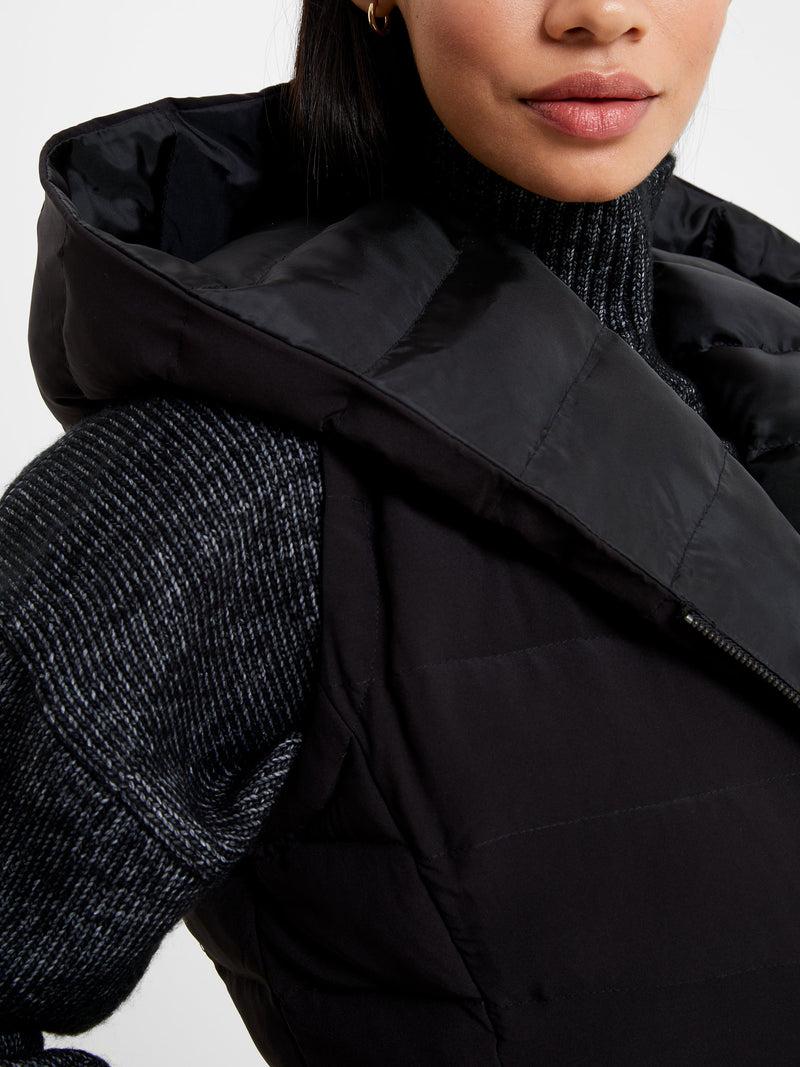 French Connection Iolini Puffer Midi Gilet Black/Black