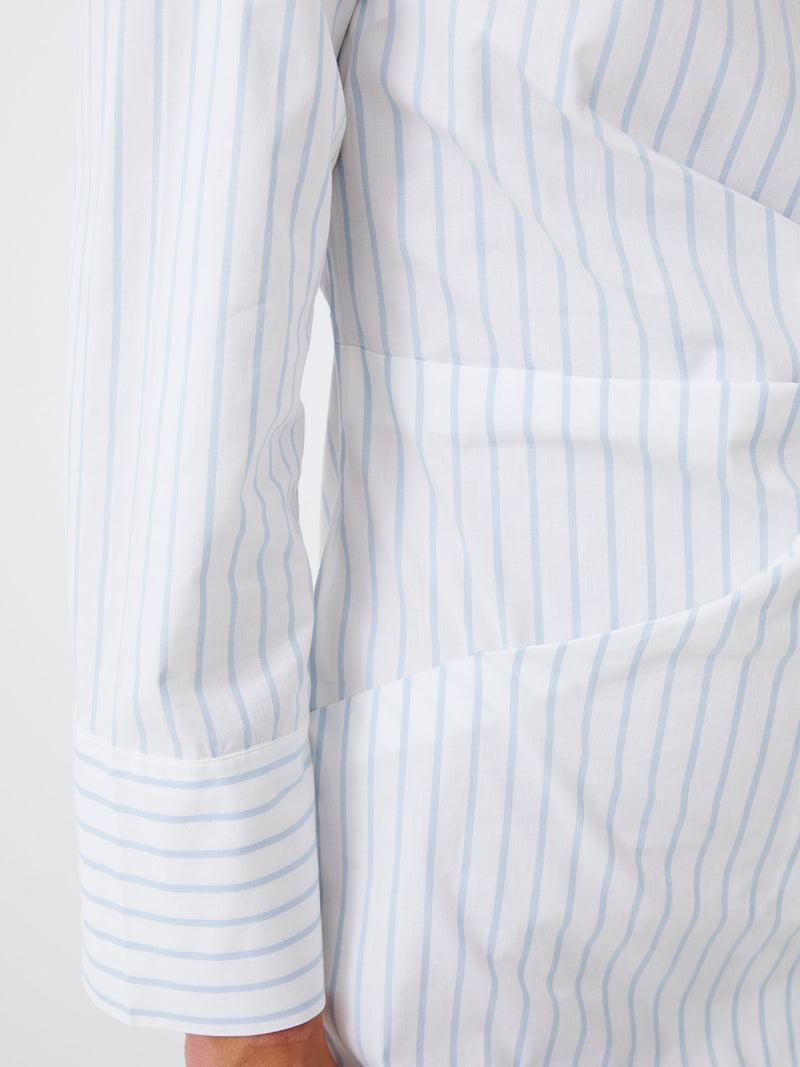 French Connection Isabelle Striped Poplin Shirt Dress Linen White/Cashmere
