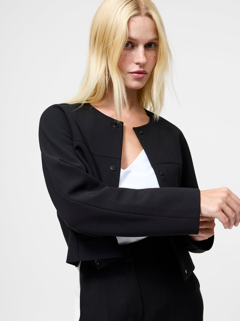 french connection Jaiden Tailored Cropped Jacket Black