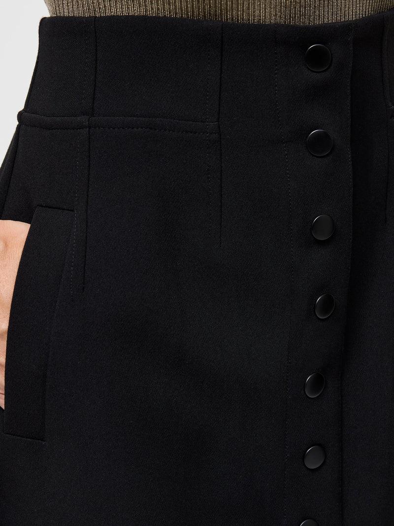 French Connection Jaiden Tailored High Waisted Midaxi Skirt Black