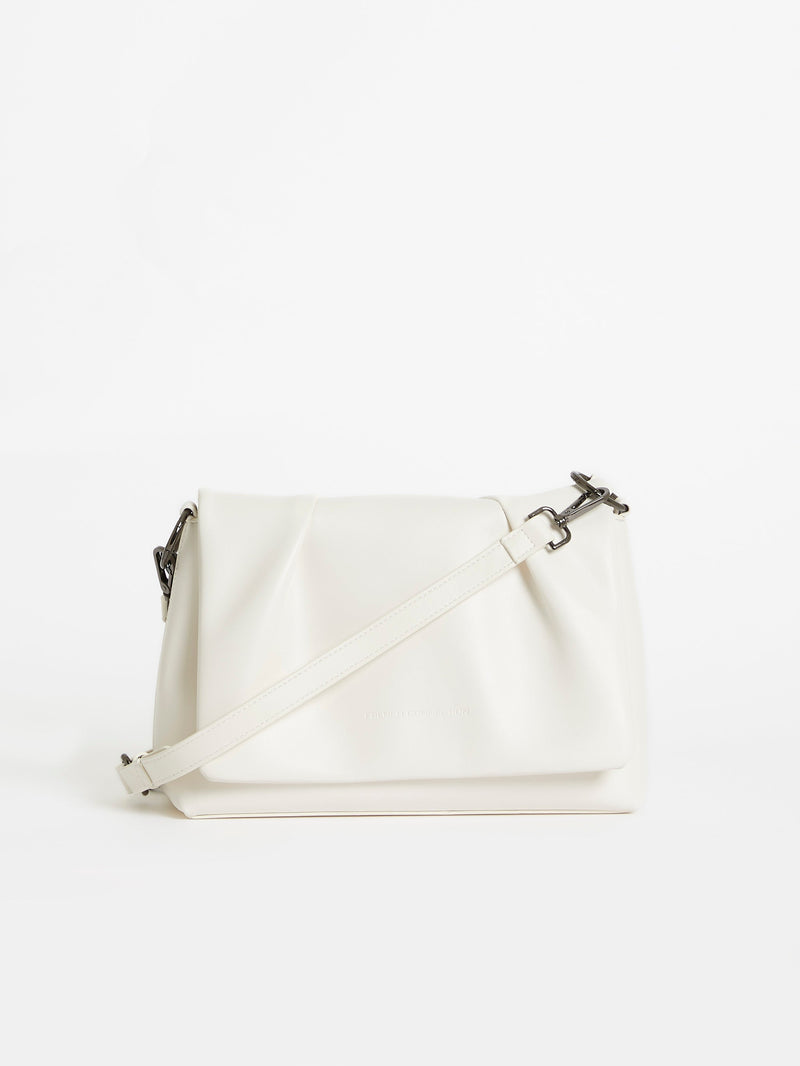 French Connection Jeenaa X Rouched Shoulder Bag White