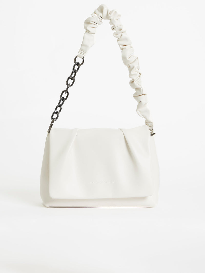 french connection Jeenaa X Rouched Shoulder Bag White