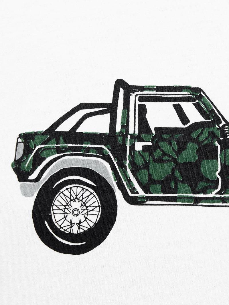 French Connection Jeep Organic Short Sleeve Graphic T-Shirt White