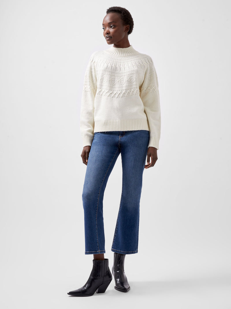 French Connection Kessey High Neck Jumper Porcelain Cream