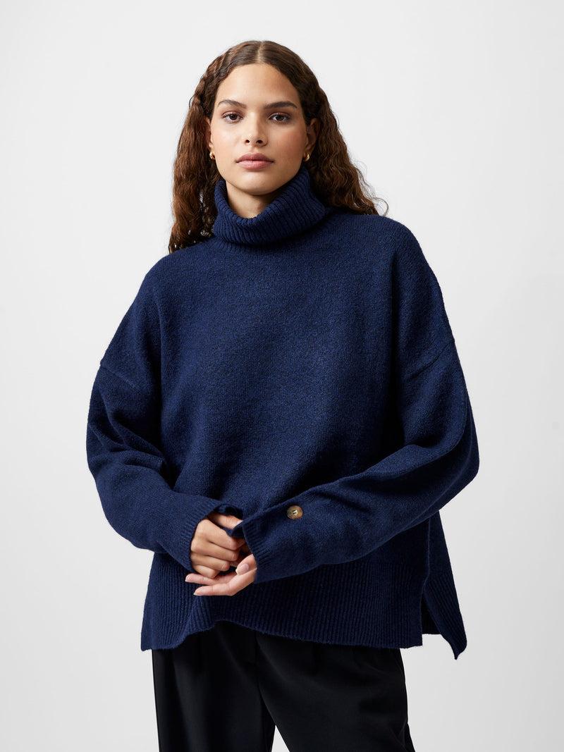 French Connection Kezia Recycled Roll Neck Jumper Marine