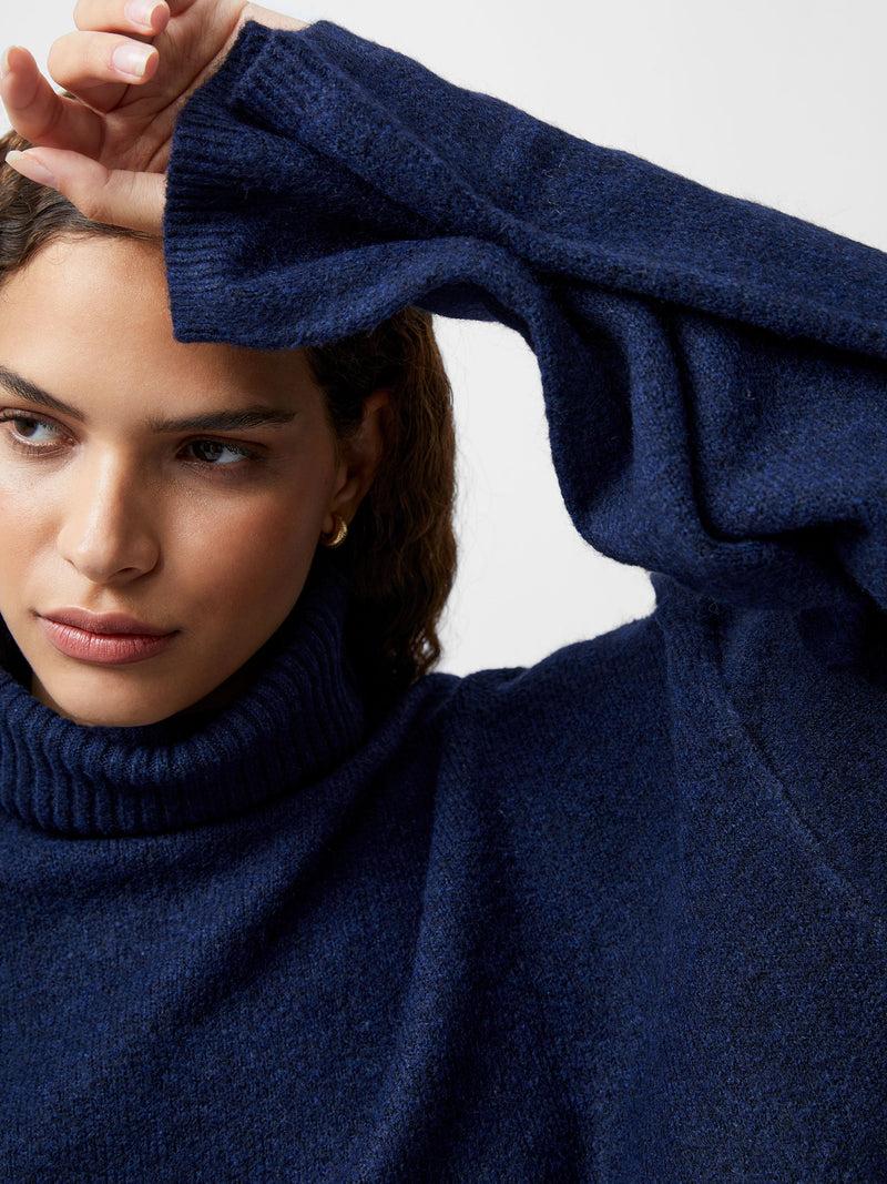french connection Kezia Recycled Roll Neck Jumper Marine