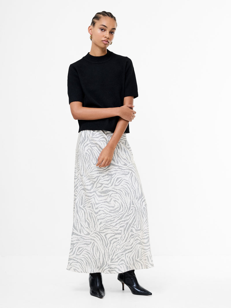 French Connection Kezia Recycled Short Sleeve Mock Neck Jumper Black