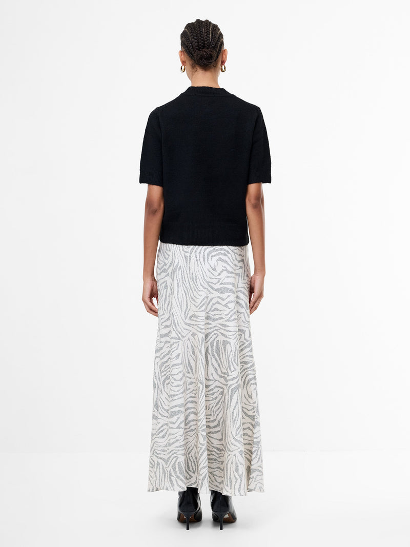 French Connection Kezia Recycled Short Sleeve Mock Neck Jumper Black