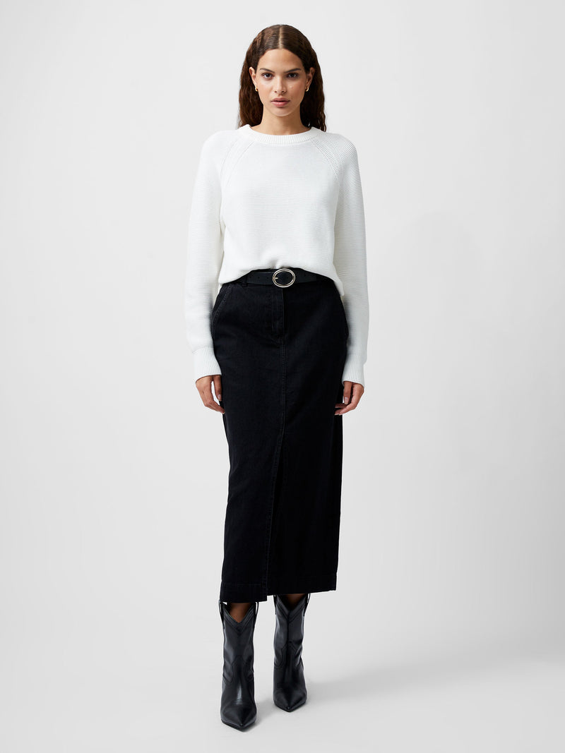 French Connection Lilly Mozart Crew Neck Jumper Summer White