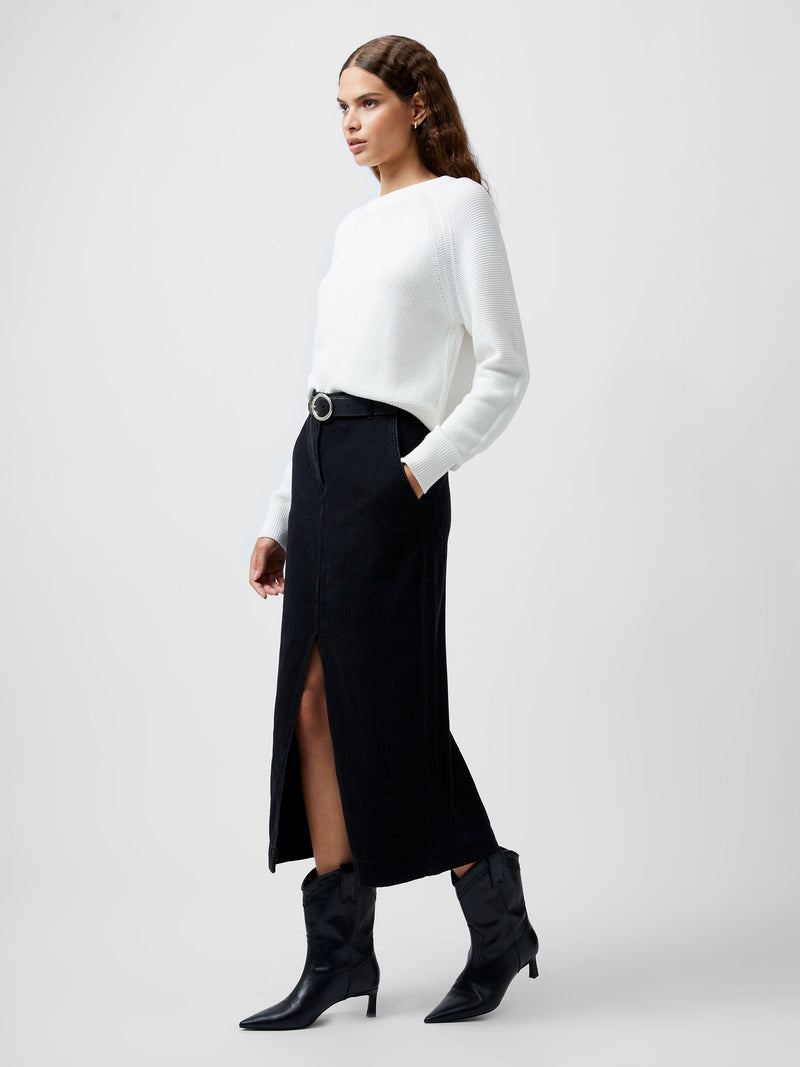 French Connection Lilly Mozart Crew Neck Jumper Summer White