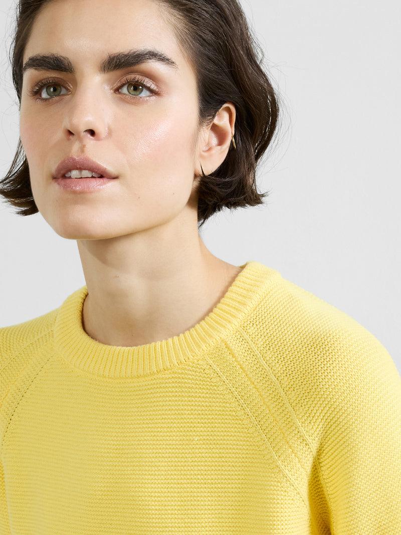 French Connection Lily Mozart Long Sleeve Jumper Butter Yellow