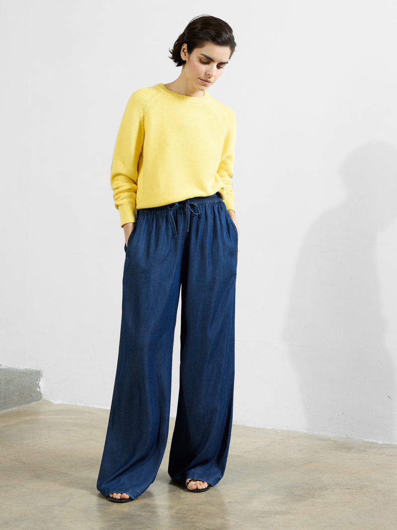 French Connection Lily Mozart Long Sleeve Jumper Butter Yellow