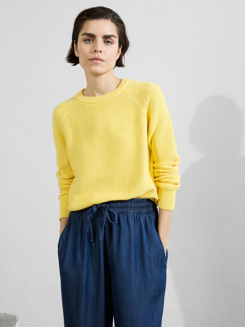 french connection Lily Mozart Long Sleeve Jumper Butter Yellow