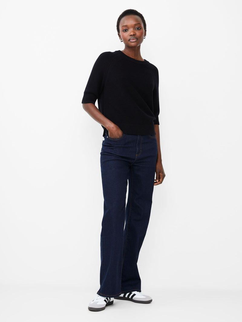 French Connection Lily Mozart Short Sleeve Jumper Moonless Night