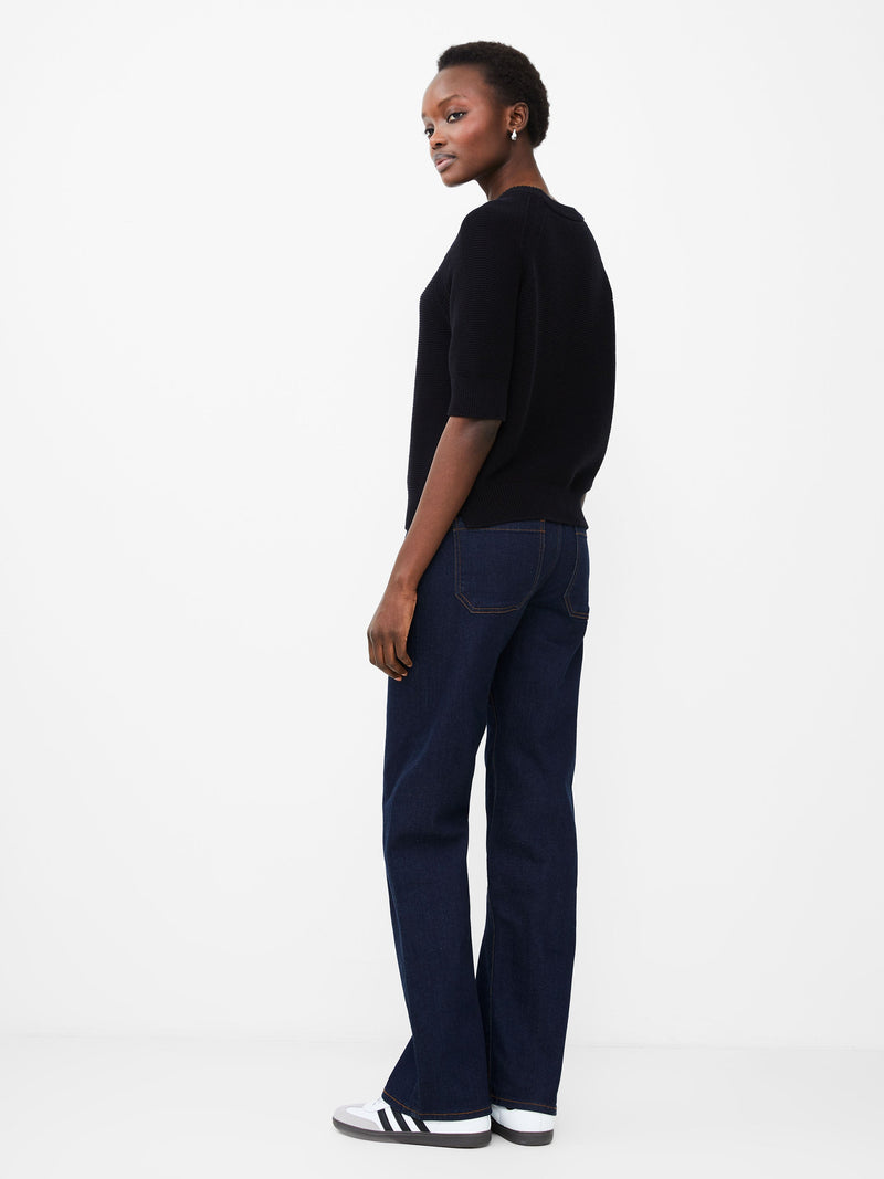 French Connection Lily Mozart Short Sleeve Jumper Moonless Night