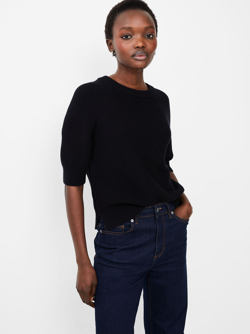 french connection Lily Mozart Short Sleeve Jumper Moonless Night