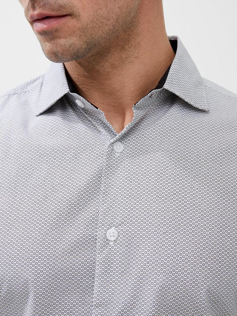 French Connection Long Sleeve All Over Print Shirt White/Black