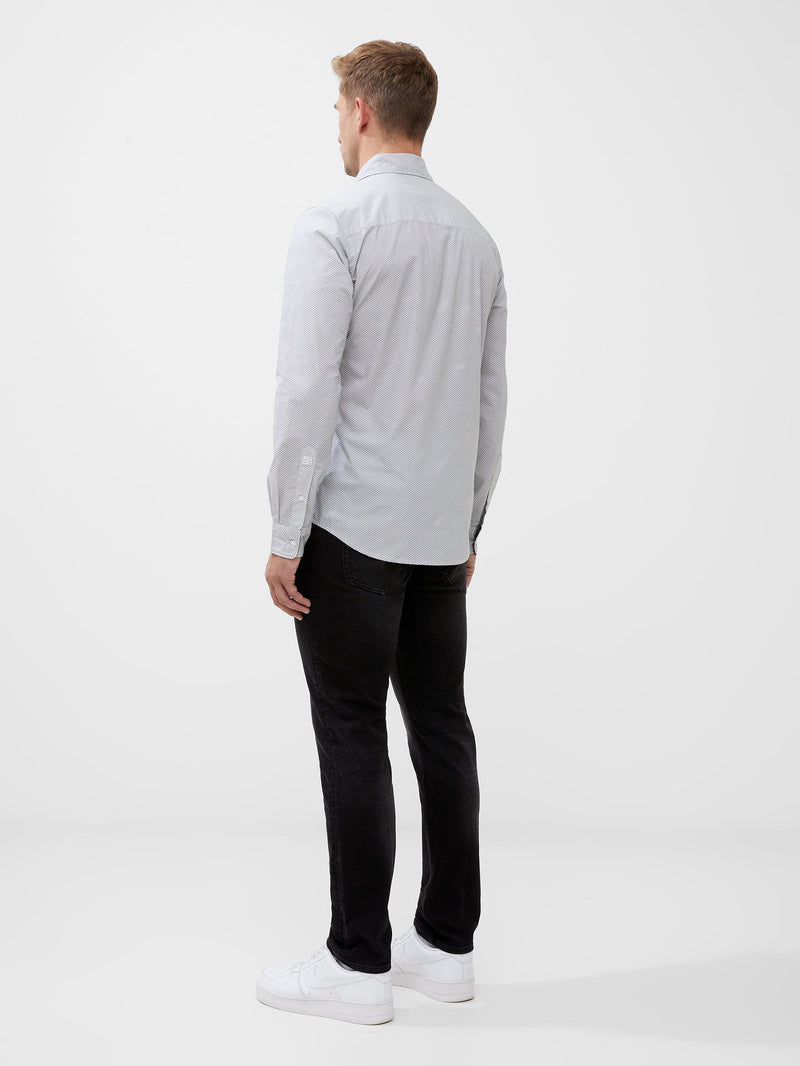 French Connection Long Sleeve All Over Print Shirt White/Black