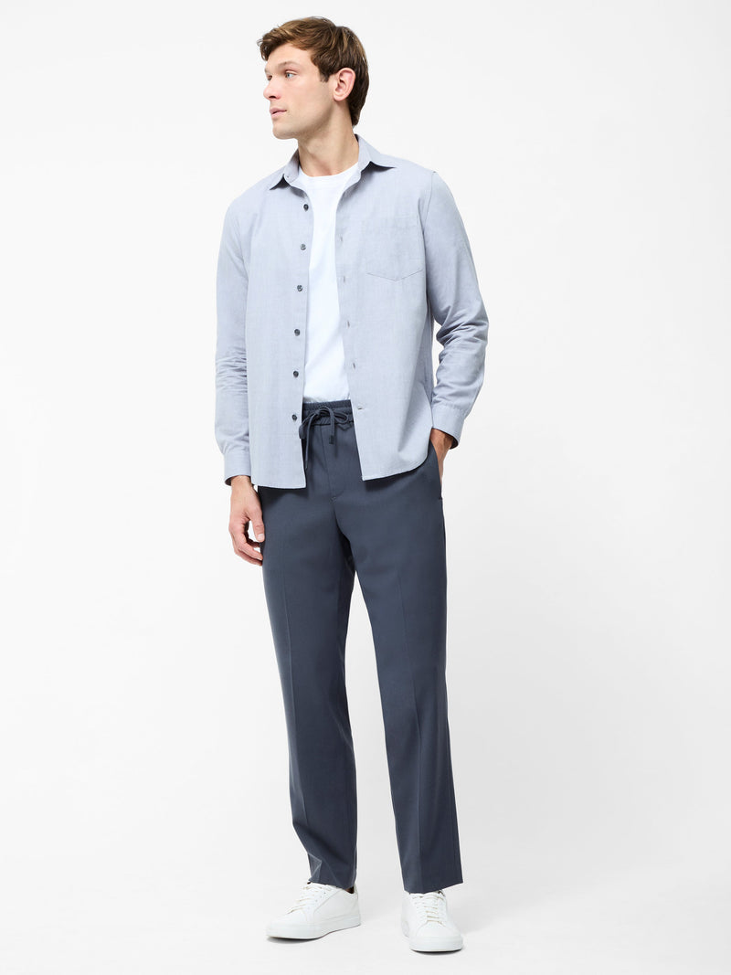 French Connection Long Sleeve Dobby Regular Fit Shirt Light Grey