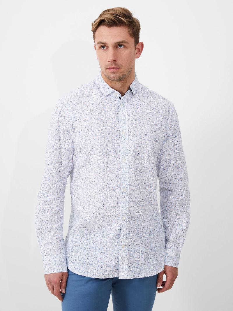 french connection Long Sleeve Navy Trim Shirt Foliage