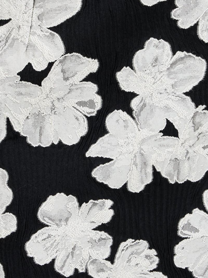 French Connection Lora Poly Jacquard Mini Skirt Porcelain Cream/Blac