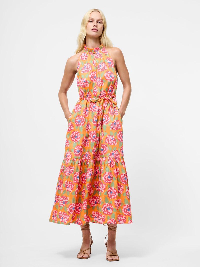 french connection Louisa Alexis Halterneck Dress Orange Multi