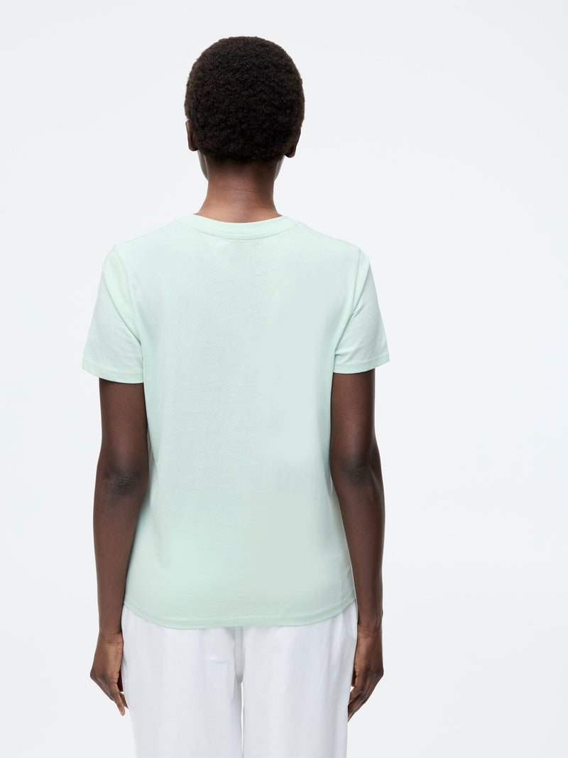 French Connection Mais Oui Graphic T-Shirt Subtle Green/White