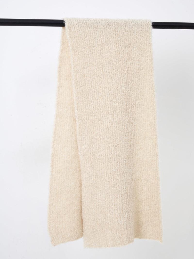 french connection Melissa Recycled Boucle Scarf Ecru
