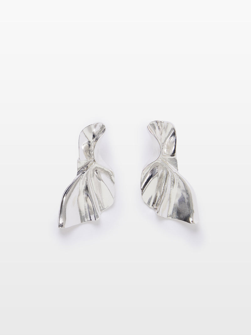 french connection Melton Metal Stud Earrings Silver